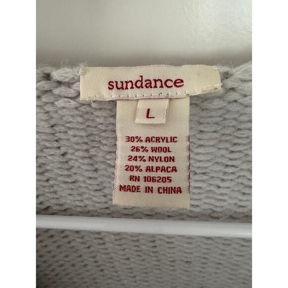 Sundance Alpaca Wool Blend Chunky Knit Open Cardigan Large - Picture 4 of 4